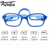 Kirka Flexible Myopia Optical Children Glasses Frame Solid TR90 Rubber Diopter Transparent Kids Glasses Soft Eyewear Eyeglasses