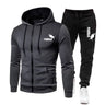 Autumn Winter Discovery Men Suit New Brand Sports Printed Hoodie Sets Male Luxury Fleece Zip Casual Designer Sportswear Suits