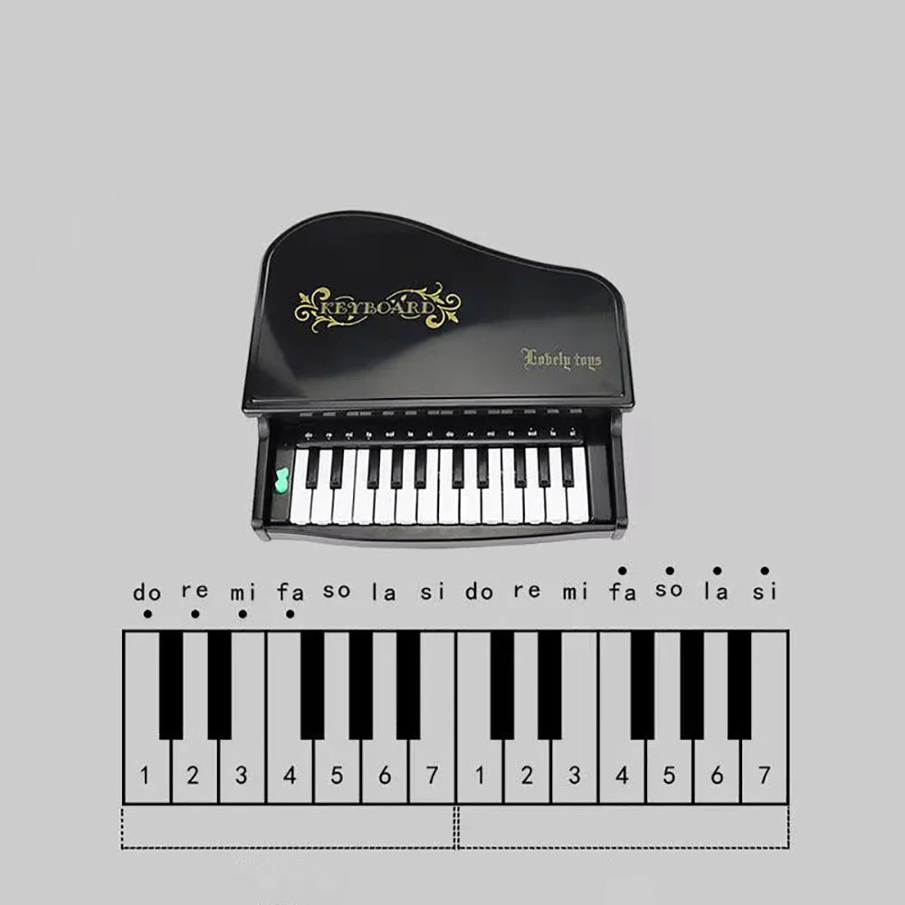 26 Key Mini Electronic Piano Simulation Play Music Instrument Toy Practice Black Pink Chirstmas Gift