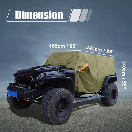 X Autohaux Car Body Cover for Jeep Wrangler JK JL Hardtop 2 4 Door 2007-2021 Outdoor Windproof Waterproof 210D Oxford Protect