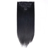 BHF Clip in Hair Extensions Human Hair Straight Remy Hair Natural Black Light Brown Honey Ombre Hair Extensions With Clips 70g