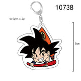 Anime TV Dragon Z Super Saiyan Acrylic Pendant Keychains Balls Son Goku Vegeta IV Beerus Trunks Buu Piccolo Keychain Gifts