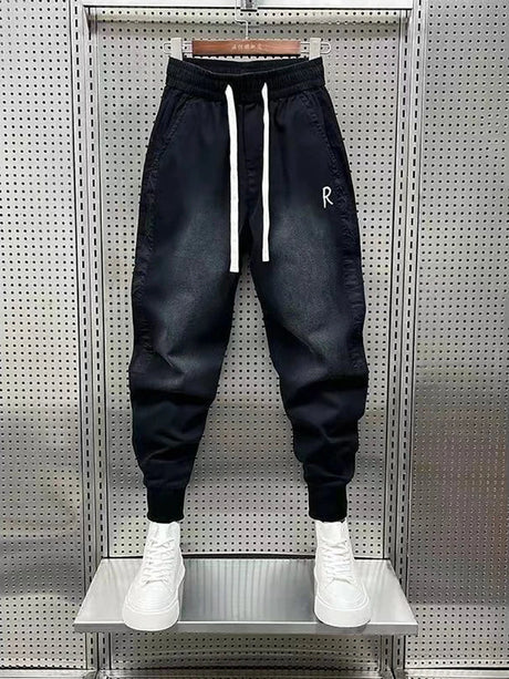 Men's Harem Jeans Japanese Harajuku Luxury Brand Baggy Hip Hop Streetwear New in Popular Black Korean Street Trousers