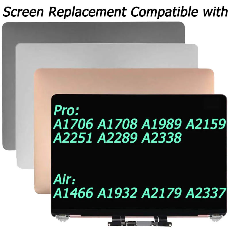 Screen Replacement Compatible With MacBook Pro Air A1706 A1708 A1989 A2159 A2251 A2289 A2338 A1466 A1932 A2179 A2337 LCD Display