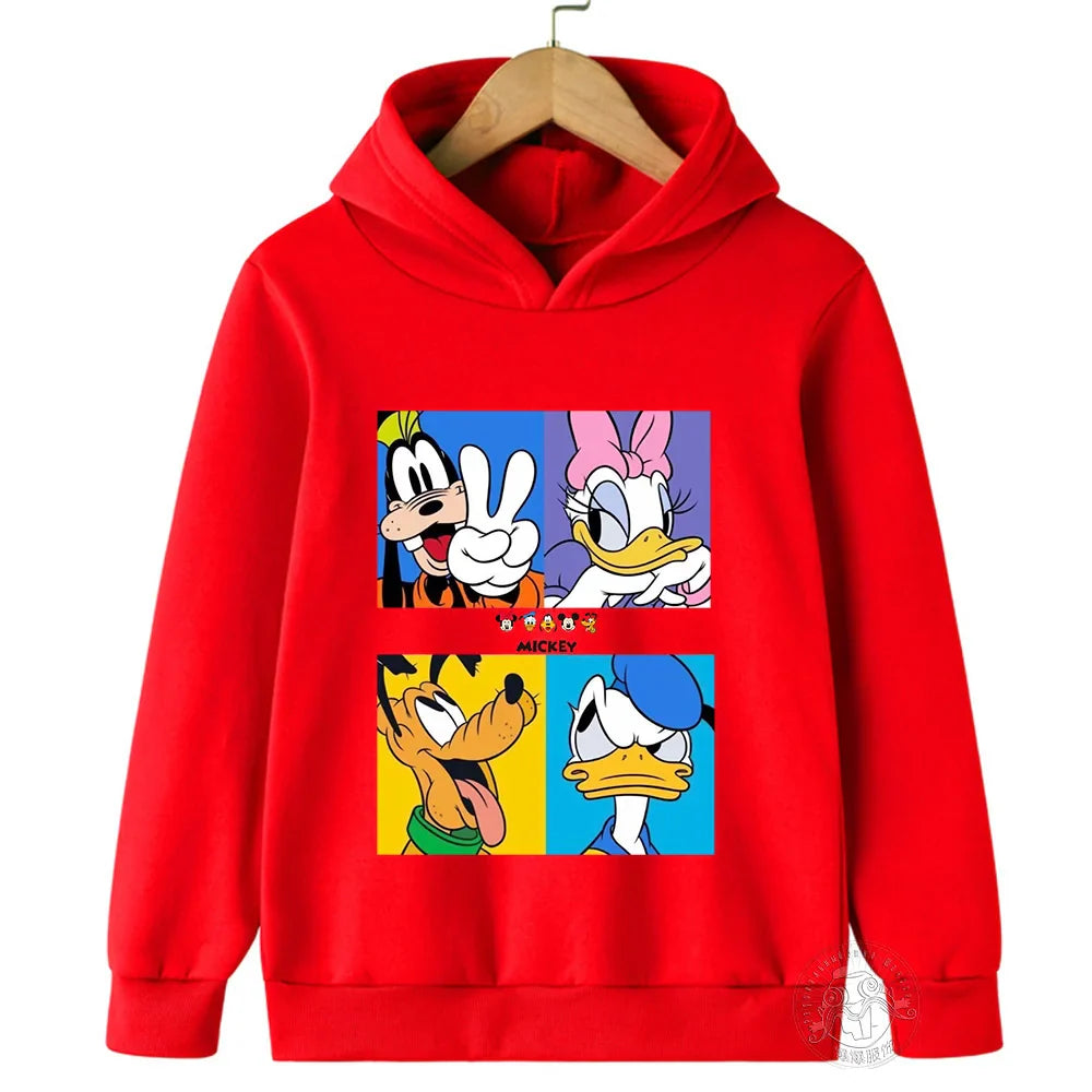 Sweatshirts Manga Anime Mickey Minnie Mouse Hoodie Kid Girl Boy Sweatshirt Hoody Cartoon Children Cute Clothes Baby Top Pullover