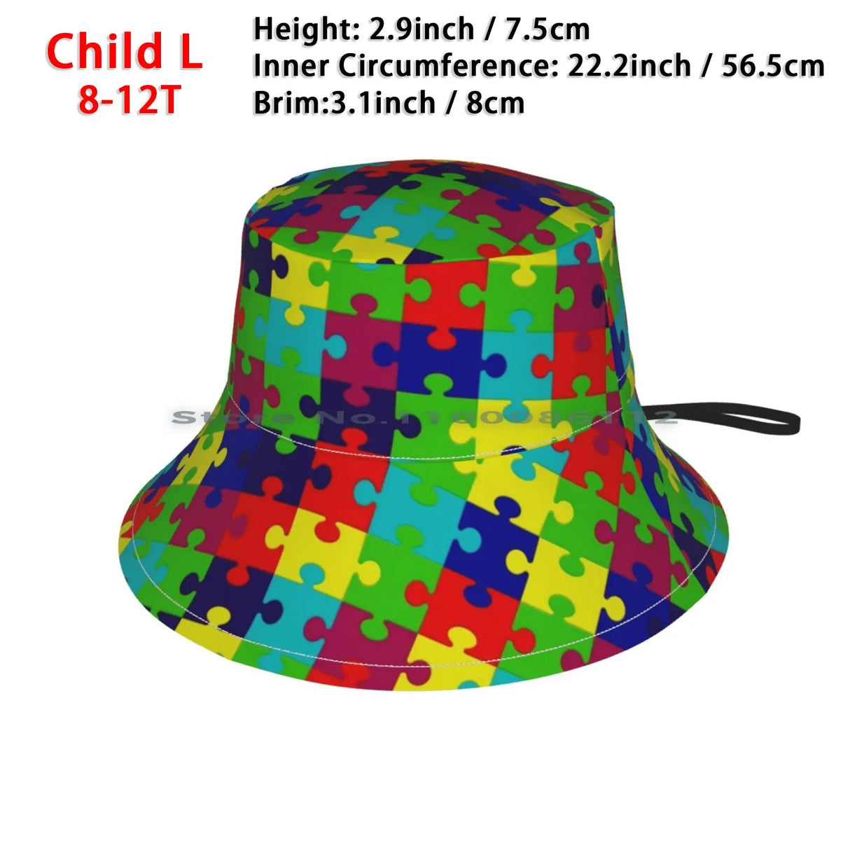 Autism Awareness Beanies Knit Hat Puzzled Game Brain Teaser Colorful Red Blue Yellow Green Fun Primary Children Teacher Parents