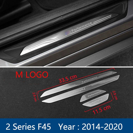 Accessories Door Sill Scuff Plate Guards Protector Sticker For BMW X1 X5 X6 E70 E71 E84 E90 F10 F15 F16 F20 F25 F26 F30 F34 F36