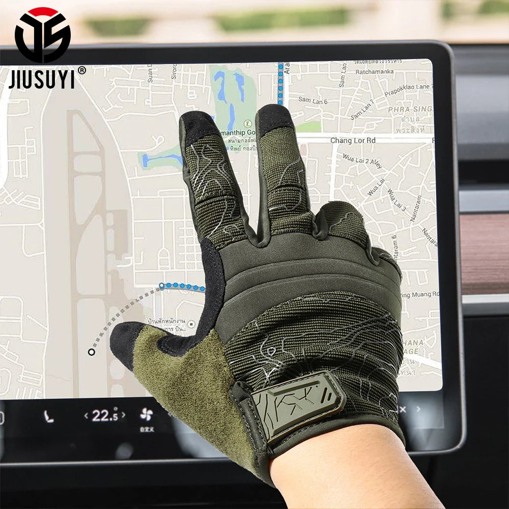 Breathable Tactical Army Gloves Driving Military Paintball Shooting Airsoft Combat Touch Screen Protective Full Finger Glove Men