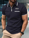 Autumn And Winter New Men's POLO Shirt Double-layer Standing Collar Shirt Long-sleeved Sports Polo Shirt High Quality Shirt