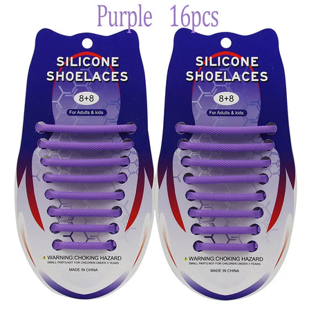 Elastic Oval Thicken Waterproof Silicone Shoelaces Hammer Laces No Tie Shoelace for Adults and Children Rubber Quick Shoelace