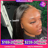 Wow Angel HD Full Frontal Wigs 36inch Straight Melt Skins 13x6 HD Lace Front Human Hair Wigs Virgin Hair Pre Plucked Glueless