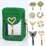 Exquisite Metal Buckle Clasp Bag Purse Hat Decor With Tassel Hardware DIY Leather Craft Woven Bag Accessories Bag Pendant