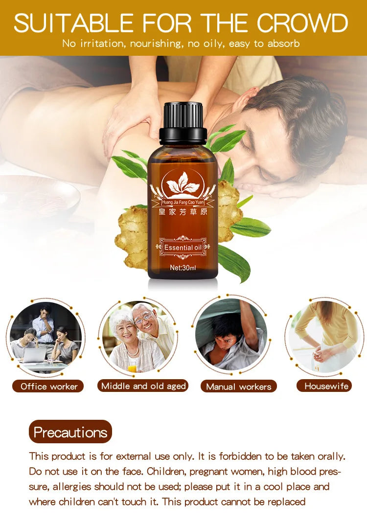 Natural Plant Therapy Lymphatic Drainage Ginger Oil Natural Ginger Massage Oil Body Care Oil Ship For Drop Shipping From