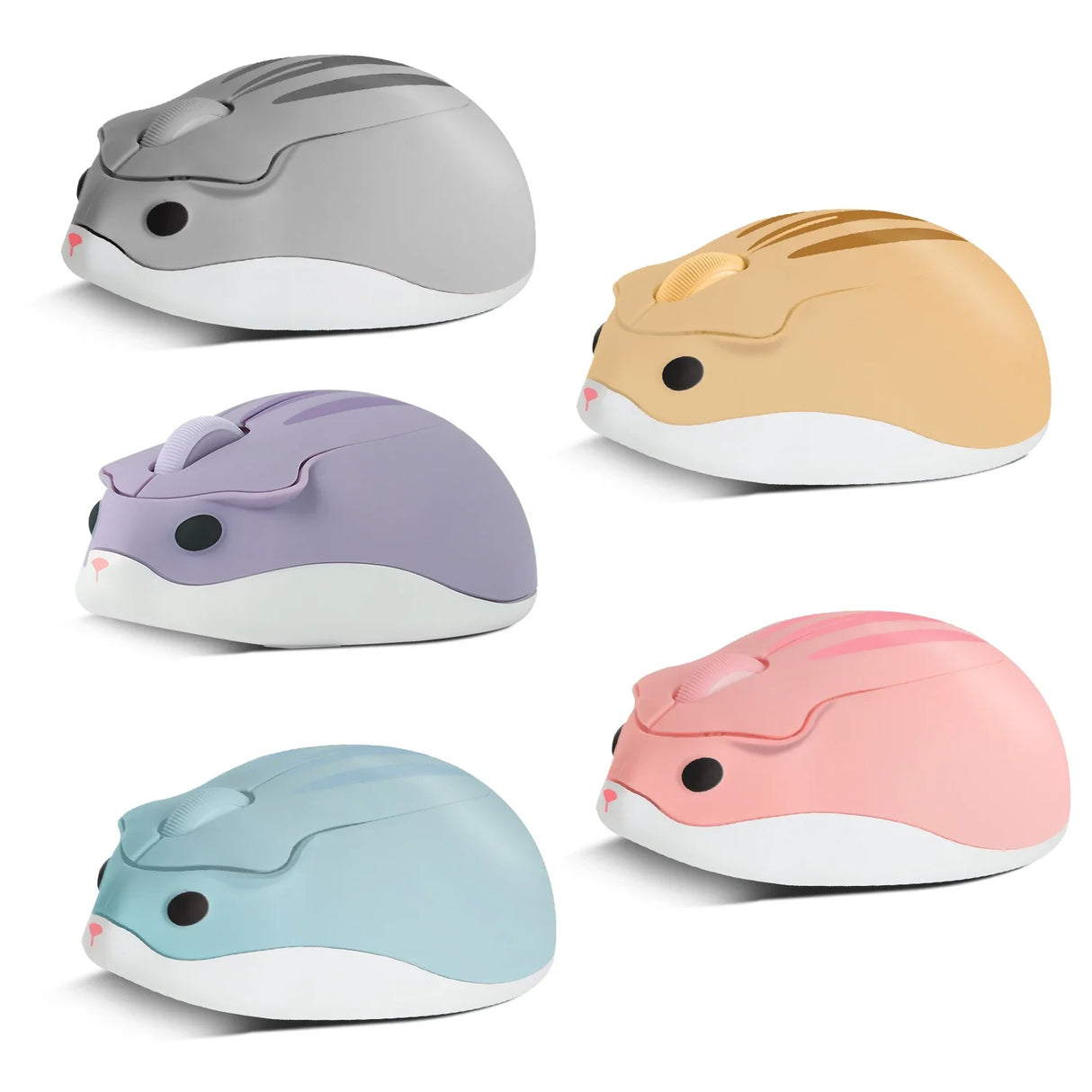 Cute 2.4G Wireless Bluetooth Mouse Mini Optical Silent Gaming Mice 3D Cartoon Hamster Mouse For PC Laptop Tablet Computer Office