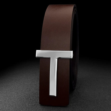 High Quality T Letter Designer Belt Denim Formal Leather Black Belt Men Fashion Luxury Designer Leather Belt