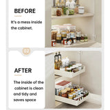 Pull-out Kitchen Organizer Rack Slide Cabinets Storage Free of Installation Tableware Dish Rack Kitchen Accessories