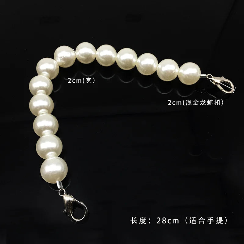 Pearl Strap for Bags Handbag Handles DIY Purse Replacement  crossbody Chain for Shoulder Bag Pearl Belt   bag accessories