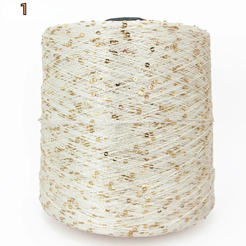 500G Glitter FancyYarn Sequin  Hand Crochet Thread Knitting Clothes Needleworkyarn With Sequins Knitting Yarn Needlework Sequins