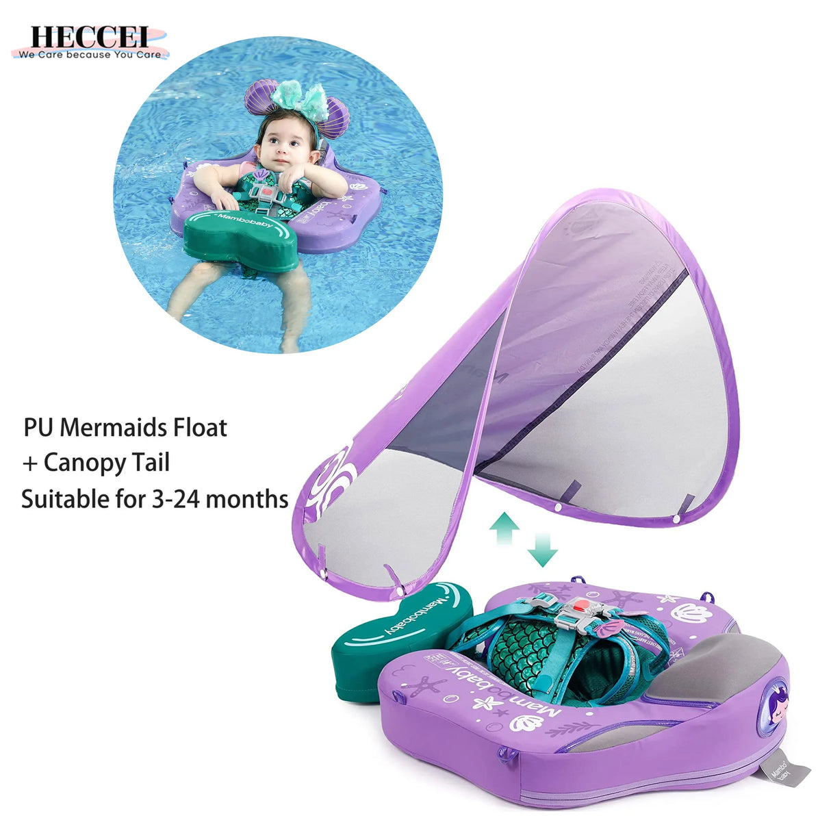 Mambobaby Newest Non Inflatable Baby Float Lying Swimming Ring Pool Toys Swim Trainer Floater For Infant Toddler