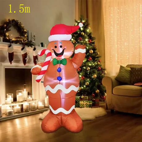 Christmas Inflatable Decoration Toy Built-in LED Lights Inflatable Model Outdoor Ornament Xmas Party New Year Garden Decor