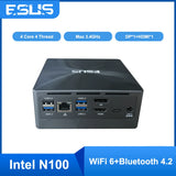 ESUS Mini PC Intel N100 Pocket PC Windows 11/10/Linux WIFI6 1000M Desktop Mini Computer PC Gamer 미니pc diy gaming computer