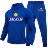 Ricard Men's Sweatshirt +Pants 2 Piece Set Casual Sportswear Hoodies Wear Autumn And Winter New Sportswear Suit Hot