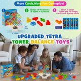 48 Pcs Tetra Tower Balance Stacking Blocks Game Board Games for 2 Players+ Family Games Parties Travel Kids & Adults