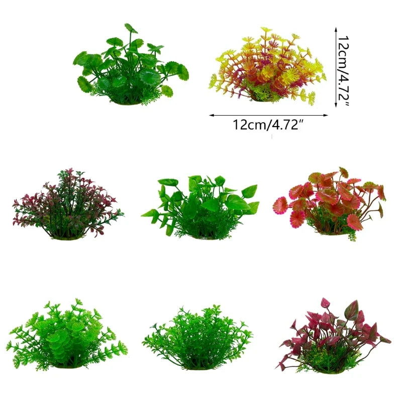 Green Artificial Leaves for Aqua-Terrariums Plants Fish Bowl Greenery Home Decor