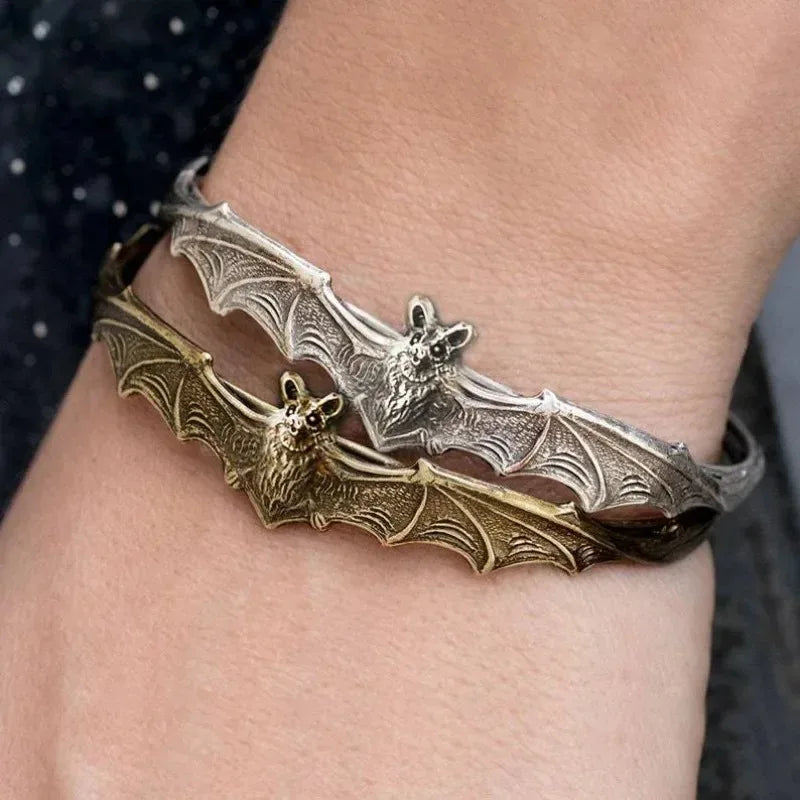 Gothic Halloween Bat Bracelet Male Retro Creative Personalized Spider Web Pendant Bracelet Party Jewelry Accessories Gifts