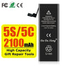 High Capacity Battery For iPhone 4 4S 5 5S 5C SE 2020 6 6S 7 8 SE2 Plus X XR XS 11 Pro Max Mobile Phone Pack New 0 Cycle Seal