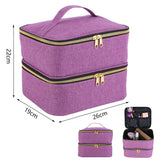 Nailpolish Organizer Bag Removable Nail Box Storage with Zipper Portable High-Capacity Multifunctional Beauty Accessories