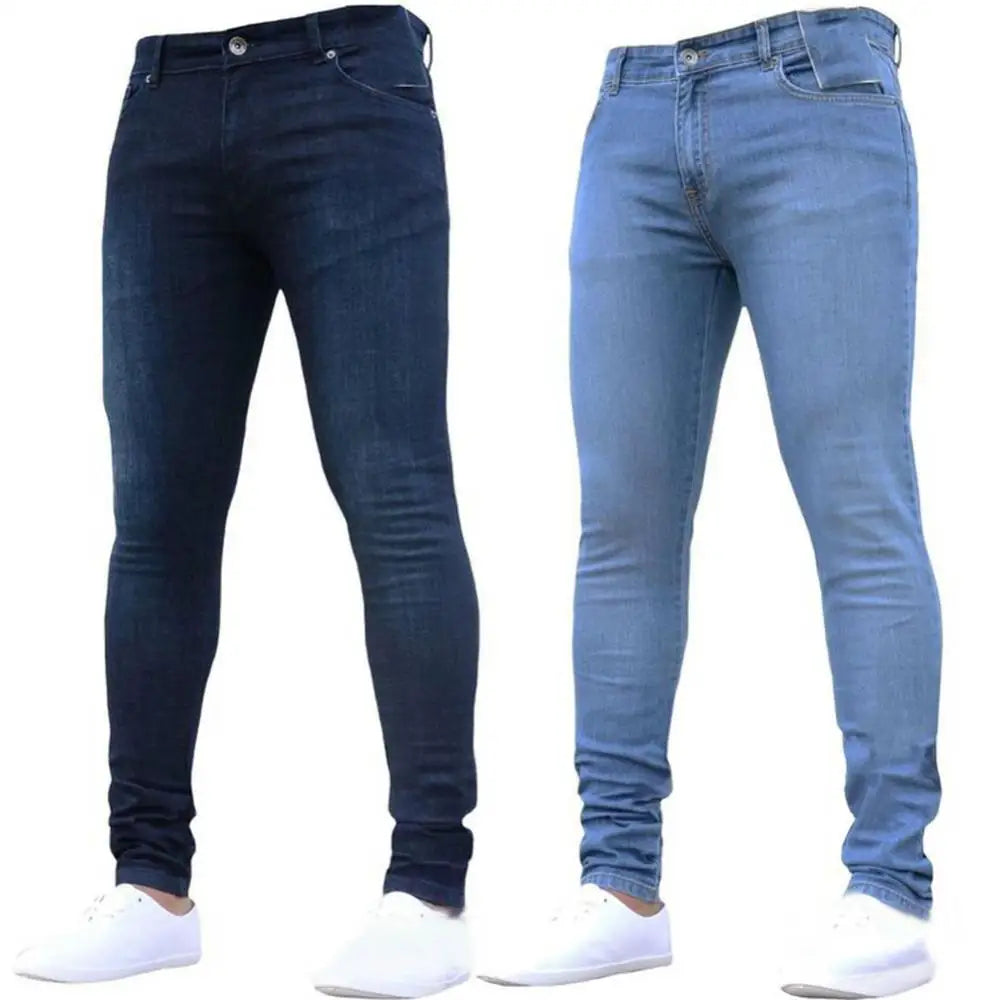 Slim Fit Men Trousers Long Fashion Skinny Jeans Denim Autumn Winter Leggings Trousers