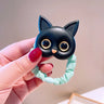 Cartoon Black White Cat Charms Hair Ties Kids Girls Cute Elastic Ponytail Holder Rubber Band Women Hairband Summer Headwear