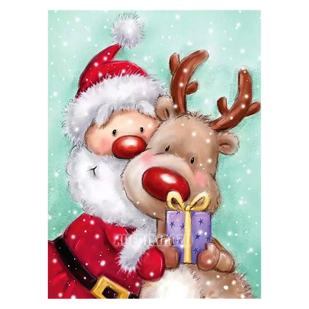 Diamond Painting Christmas Snowman Cross Stitch New Arrival 5D DIY Diamond Embroidery Mosaic Cartoon Craft Holiday Decorations