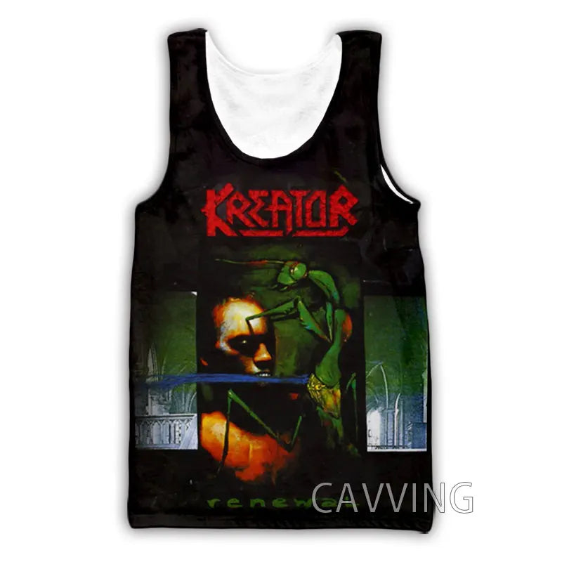 New Fashion Women/Men's 3D Print kreator  Tank Tops Harajuku  Vest  Summer Undershirt Shirts Streetwear