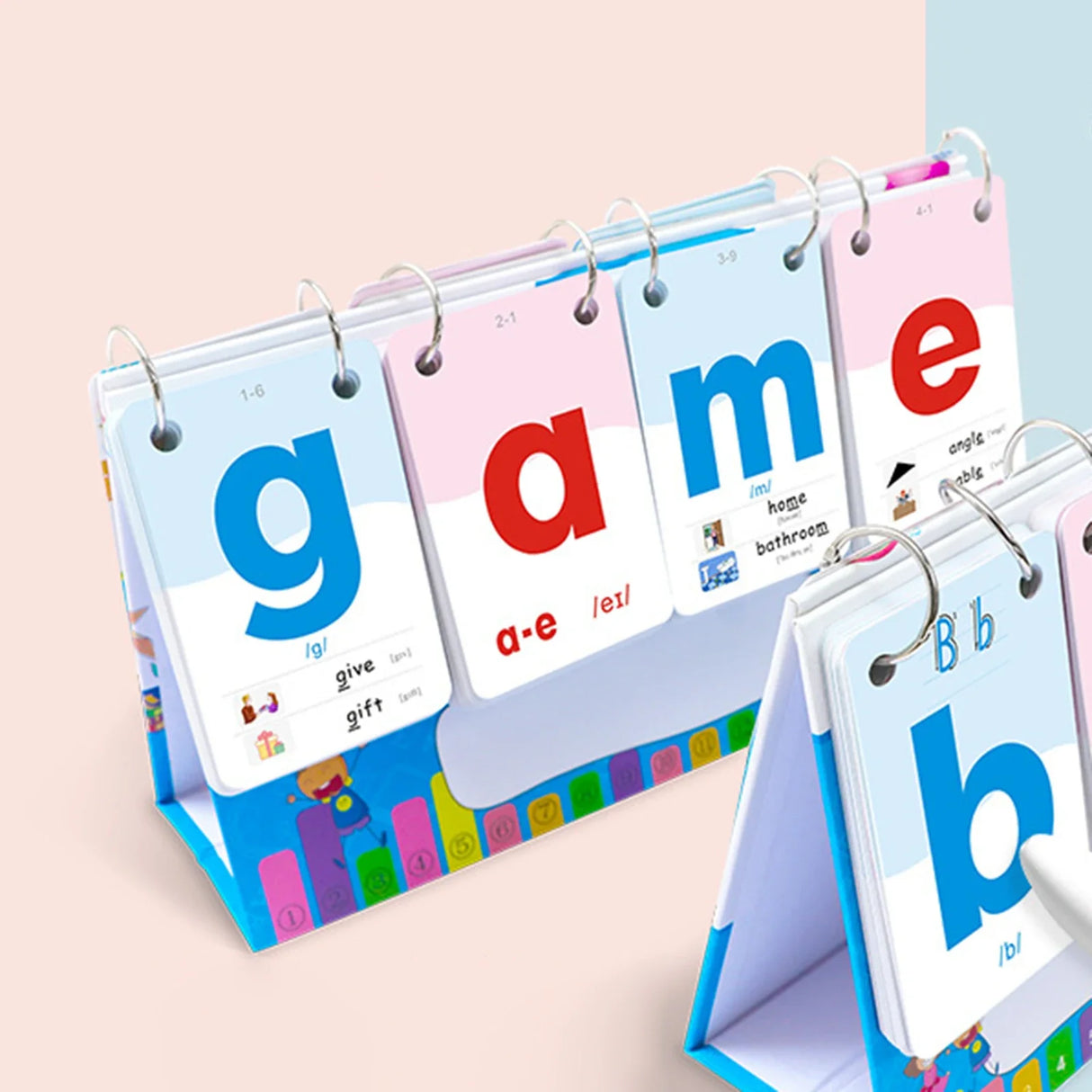 Montessori Phonetic Reading Letters Alphabet Sight Words Calendar Flash Cards Learning Toy English Phonics Card Desk Calendar