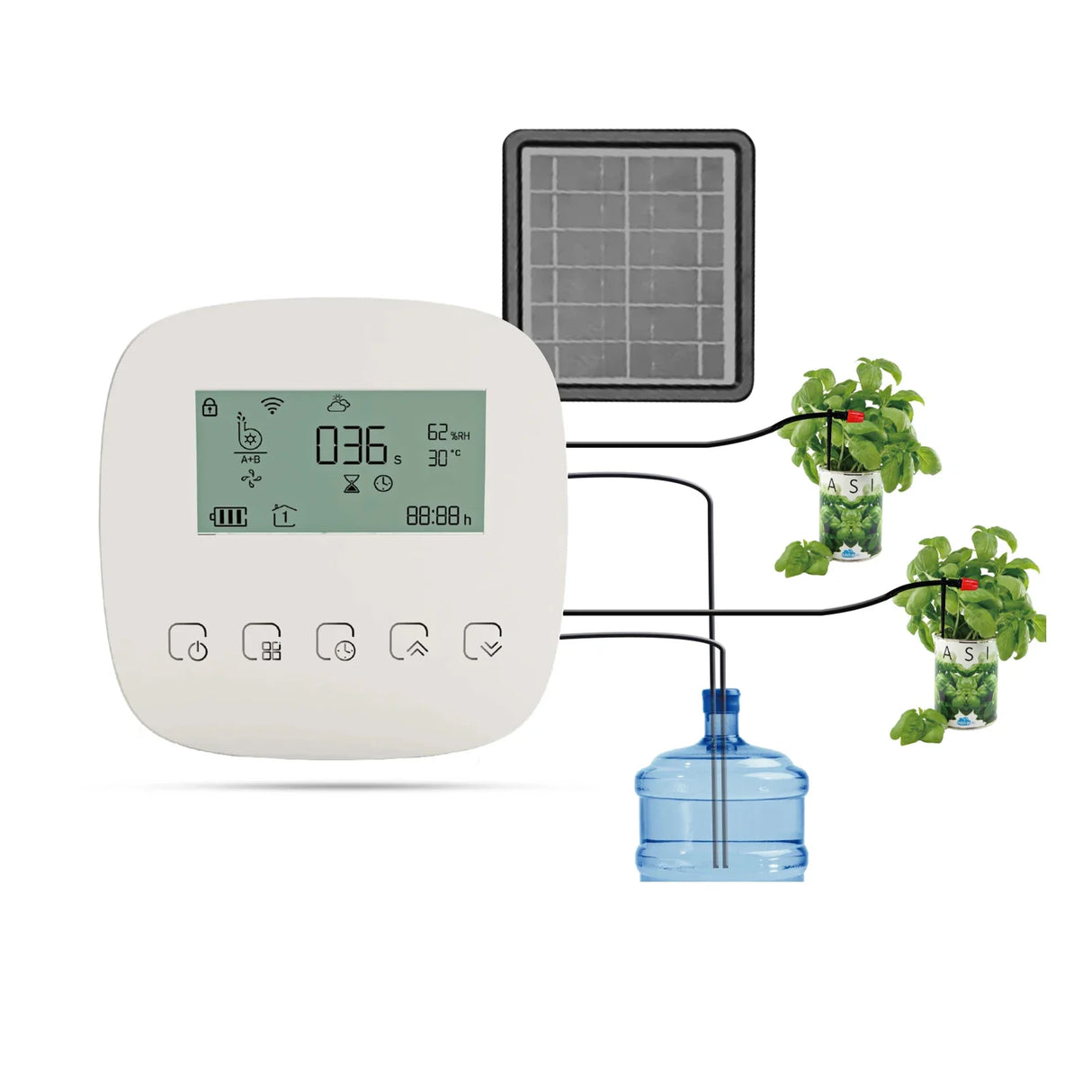 Wifi Tuya Smart Home Watering Timer Charging App Automatic Micro Drip Irrigation System Dual Pump Irrigation Switch