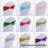 10pcs/lot Stretch Lycra Spandex Chair Covers Bands With Buckle Slider For Wedding Decorations Wholesale Chair Sashes Bow heart