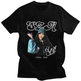 Rapper SZA CTRL X SOS Album Print T-Shirt Plus Size Retro Punk Universal Oversized Hip Hop Harajuku Cotton Streetwear