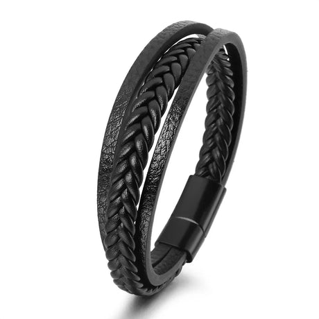 Trendy  Leather Bracelets For Men Multilayer Braided Rope Bracelets For Male Bracelets Jewelry Pulsera Hombre