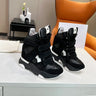 High quality luxury designer 2024 new women's high top sports casual shoes real cowhide motorcycle ankle boots