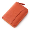 Custom Letters Genuine Leather Zipper Card Holder Large Capacity Fashion Women's Organ Card Sleeve Bag Small Wallet Coin Purse