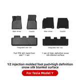 YZ For Tesla Floor Mats Model 3 Y 2021-2023 Car Four Seasons Waterproof Non-slip Floor Mat NEW  TPE Special Car Accessories