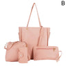 4pcs/set Women Handbag Messenger PU Leather Shoulder Bag Tote Purse Satchel Set PU Leather Women Handbags Wallet Tote Bag Set