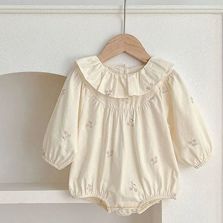 Baby Girls Clothing Autumn Spring Infant Baby Girls Jumpsuit Long Sleeve Cotton Embroidery Newborn Baby Girls Bodysuits