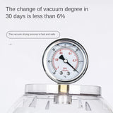 Laboratory Plastic Vacuum Dryer 150mm 250mm 300mm 400mm Vacuum Drying Dish with Double Valves Pressure Gauge