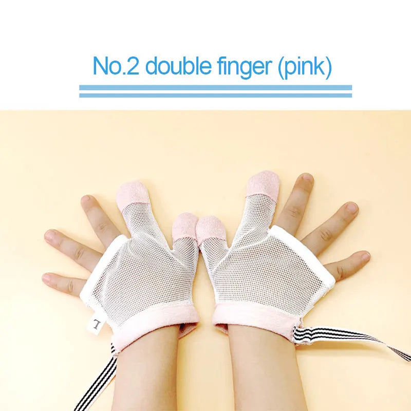 Newest Baby Prevent Bite Fingers Nails Glove Children Infant Anti Biting Eat Hand Protection Gloves For Toddle Kids Harmless Set