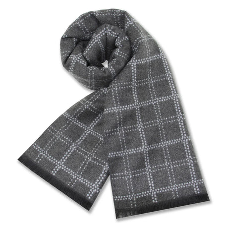 New Luxury Cashmere Wool Men Scarves,Warm Winter Man Scarf Charcoal Grey Wool Scarves Comfort Dual Color Fashion Casual Wear