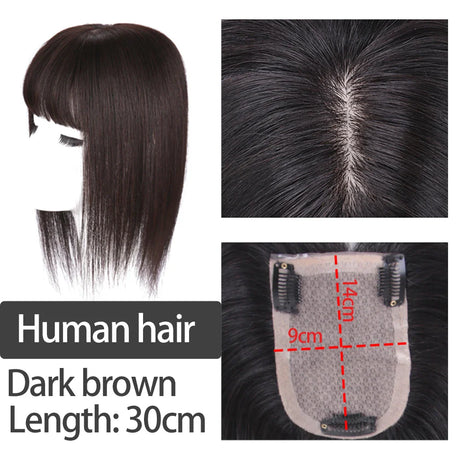 Synthetic Hair Fake Fringe Clip in Bang Cover White Hair Natural Invisible Front Neat Bang Extensions For Women Wig Hairpiece