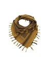 Arab Square Scarf Muslim Shawl Plaid Stripe Printed Outdoor Scarf Wind and Sand Neck Cover